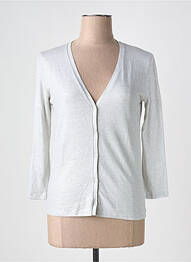 Gilet manches longues stretch gris MAJESTIC FILATURES femme