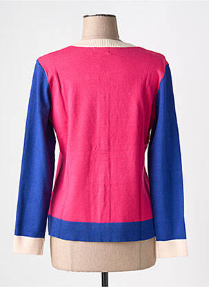 Gilet manches longues col rond rose CHANON femme