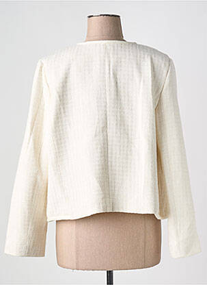Veste chic col rond blanc SENES femme