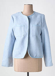 Veste chic col rond bleu SENES femme