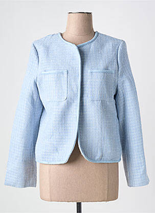 Veste chic col rond bleu SENES femme