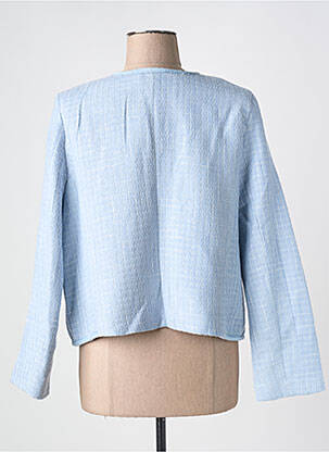 Veste chic col rond bleu SENES femme