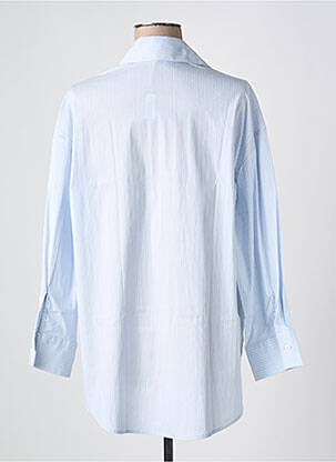 Chemisier coupe droite manches longues bleu JANIS & JOHN femme