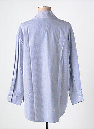 Chemisier coupe droite manches longues bleu JANIS & JOHN femme