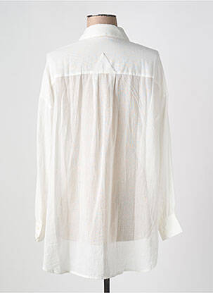 Chemisier coupe droite manches longues blanc IDANO femme