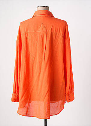 Chemisier coupe droite manches longues orange IDANO femme