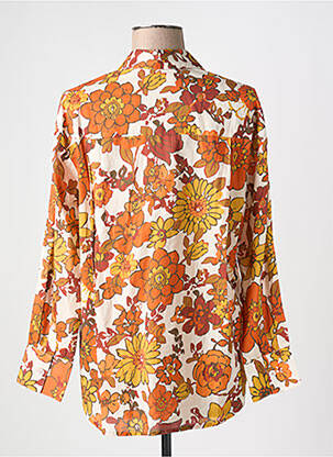 Chemisier imprimé fleurs manches longues orange STELLA FOREST femme