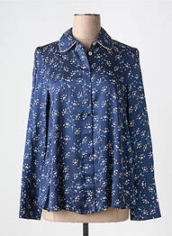Chemisier imprimé fantaisie manches longues bleu STELLA FOREST femme