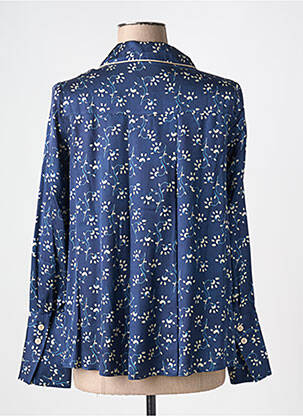 Chemisier imprimé fantaisie manches longues bleu STELLA FOREST femme