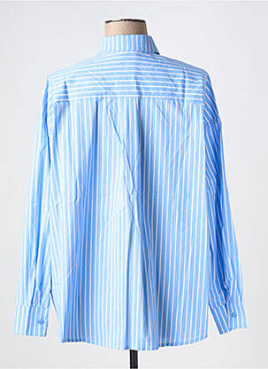 Chemisier coupe droite manches longues bleu SENS UNIQ femme