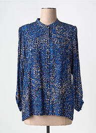 Chemisier tissage crêpe manches longues bleu GERARD DAREL femme