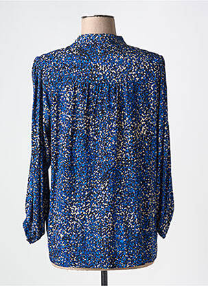 Chemisier tissage crêpe manches longues bleu GERARD DAREL femme