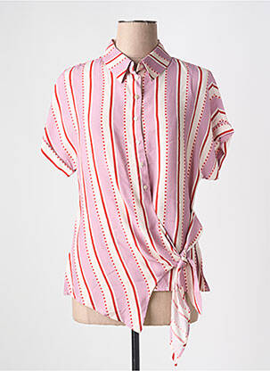 Chemisier manches courtes manches courtes rose ANGE femme