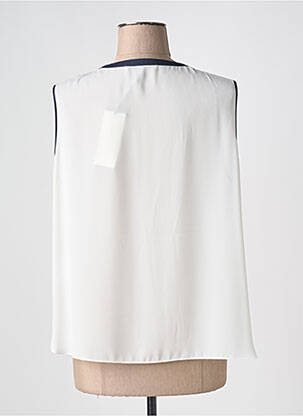 Chemisier tissage crêpe sans manche blanc GERARD DAREL femme