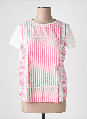 T-shirt coupe droite manches courtes rose MAX MARA femme