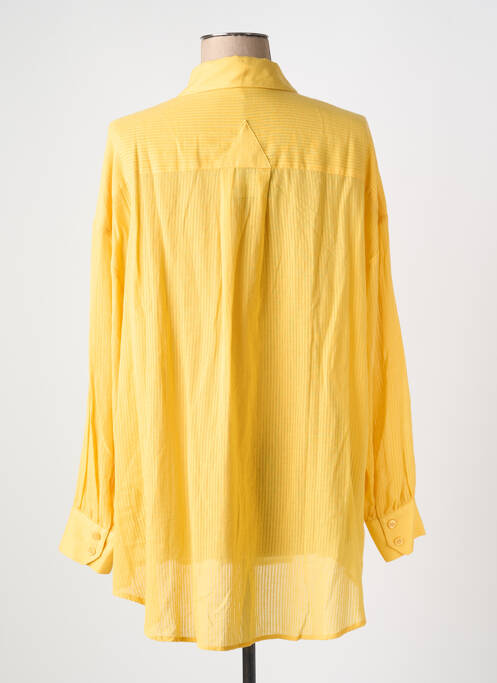 Chemisier coupe droite manches longues jaune IDANO femme