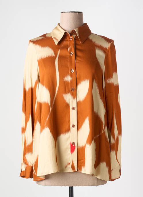 Chemisier imprimé fantaisie manches longues orange STELLA FOREST femme