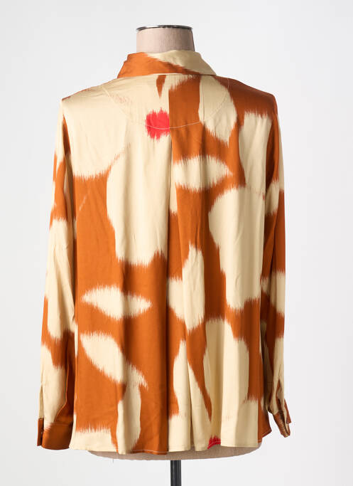 Chemisier imprimé fantaisie manches longues orange STELLA FOREST femme