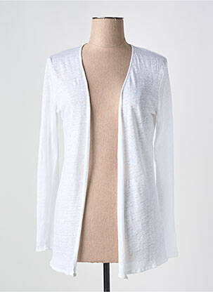 Gilet manches longues stretch blanc MAJESTIC FILATURES femme