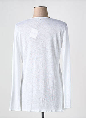 Gilet manches longues stretch blanc MAJESTIC FILATURES femme