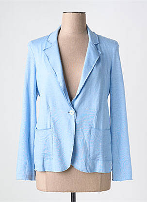 Blazer poches bleu MAJESTIC FILATURES femme