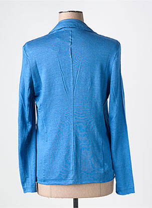 Blazer poches bleu fonce MAJESTIC FILATURES femme