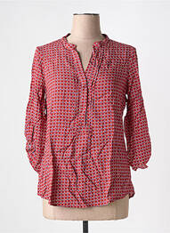 Blouse imprimé fleurs manches 3/4 rouge JAD femme