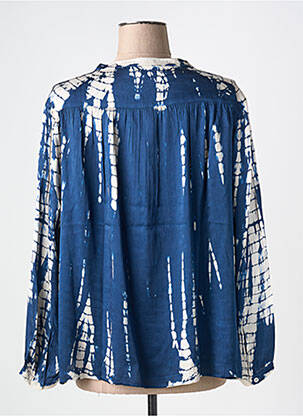 Blouse manches longues manches longues bleu BELLA JONES femme