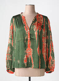 Blouse manches longues manches longues vert BELLA JONES femme