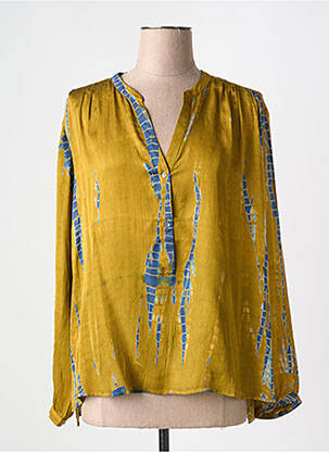 Blouse manches longues manches longues jaune BELLA JONES femme