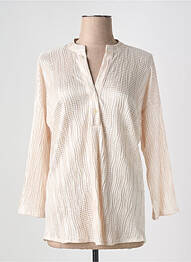 Tunique manches longues fermeture boutonnée sur le devant beige JANIS & JOHN femme