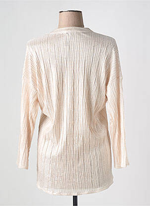 Tunique manches longues fermeture boutonnée sur le devant beige JANIS & JOHN femme