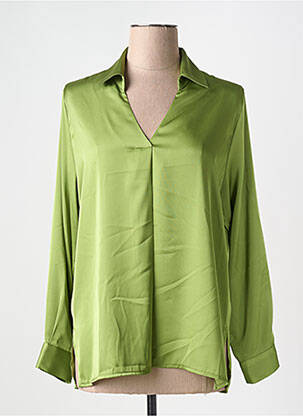 Blouse poignets boutonnés avec fente manches longues vert SCARLET ROOS femme