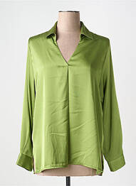 Blouse poignets boutonnés avec fente manches longues vert SCARLET ROOS femme
