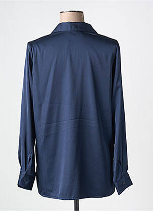 Blouse poignets boutonnés avec fente manches longues bleu SCARLET ROOS femme