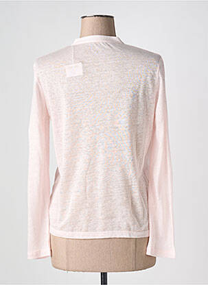Top stretch manches longues rose MAJESTIC FILATURES femme