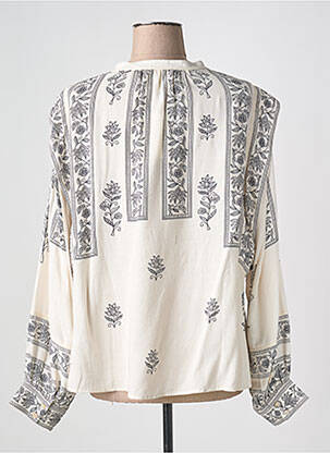 Blouse imprimé fantaisie manches longues beige STELLA FOREST femme
