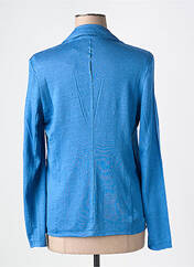 Blazer bleu fonce MAJESTIC FILATURES pour femme seconde vue