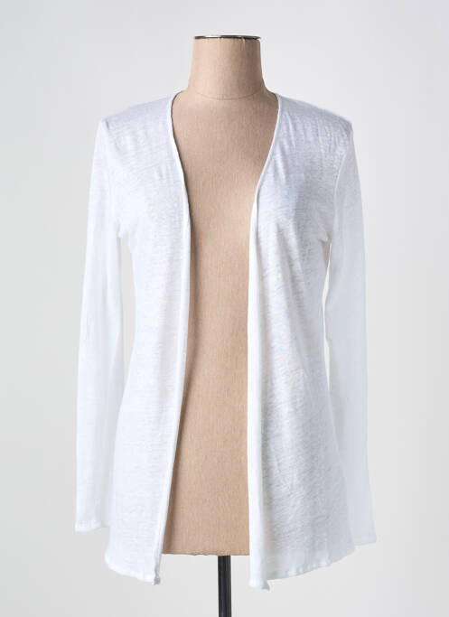 Gilet manches longues blanc MAJESTIC FILATURES pour femme