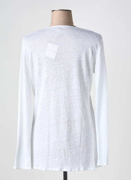 Gilet manches longues blanc MAJESTIC FILATURES pour femme