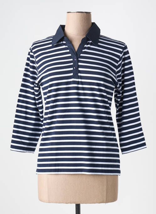 Polo bleu SOIE POUR SOI pour femme