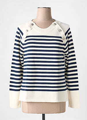 Pull col rond manches longues beige ANGE femme