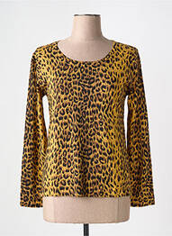Pull col rond manches longues jaune SOIE POUR SOI femme