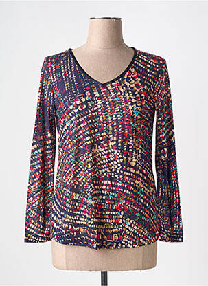 Top imprimé fantaisie manches longues bleu VIE NOCTURNE femme