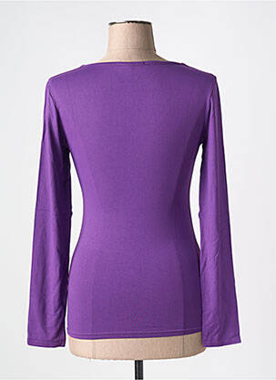 Top coupe cintrée manches longues violet RENDEZ-VOUS femme