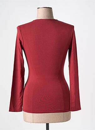 Top coupe cintrée manches longues rouge RENDEZ-VOUS femme