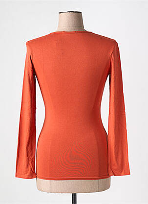 Top coupe cintrée manches longues orange RENDEZ-VOUS femme