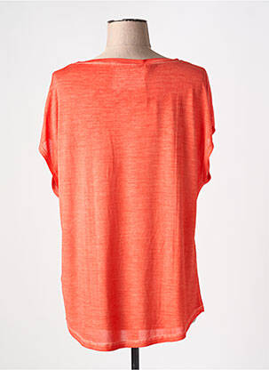 T-shirt col v manches courtes rouge MAJESTIC FILATURES femme