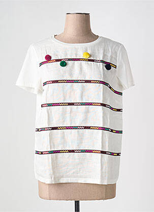 T-shirt coupe droite manches courtes blanc WEEKEND MAXMARA femme