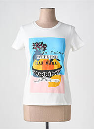 T-shirt sérigraphie manches courtes blanc WEEKEND MAXMARA femme